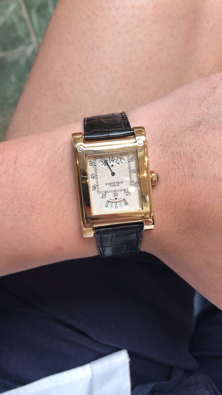 Cartier Tank a vis dragging hour