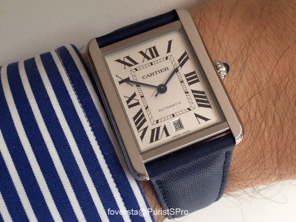 cartier tank solo black strap