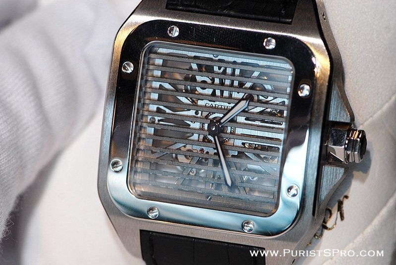 cartier santos triple 100 watch