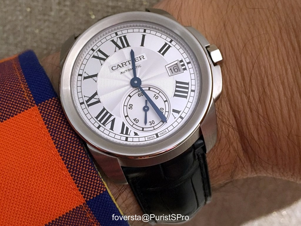 The Cartier Calibre 38mm on the wrist