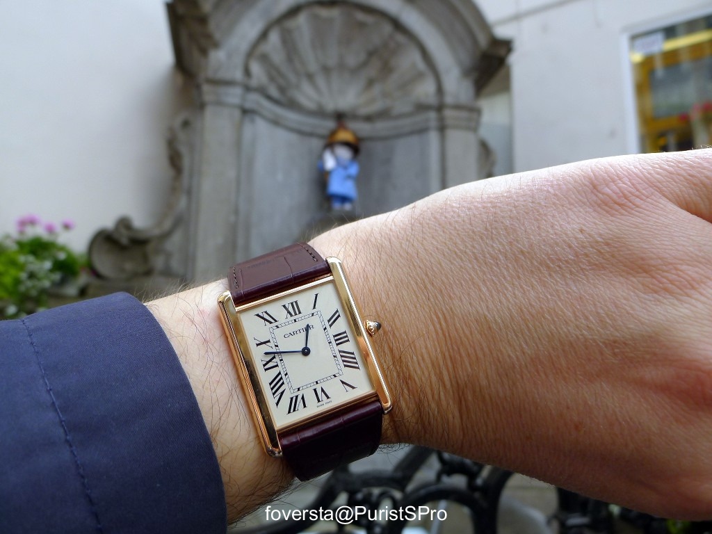 Pre-CPCP 'Extra Flat' Cartier Tank Louis with Teardrop Bracelet