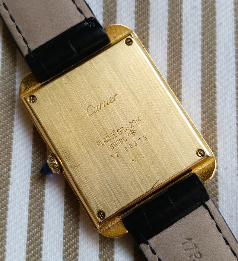 Cartier Tank Lady's Watch 1970's Gold Tone Watch