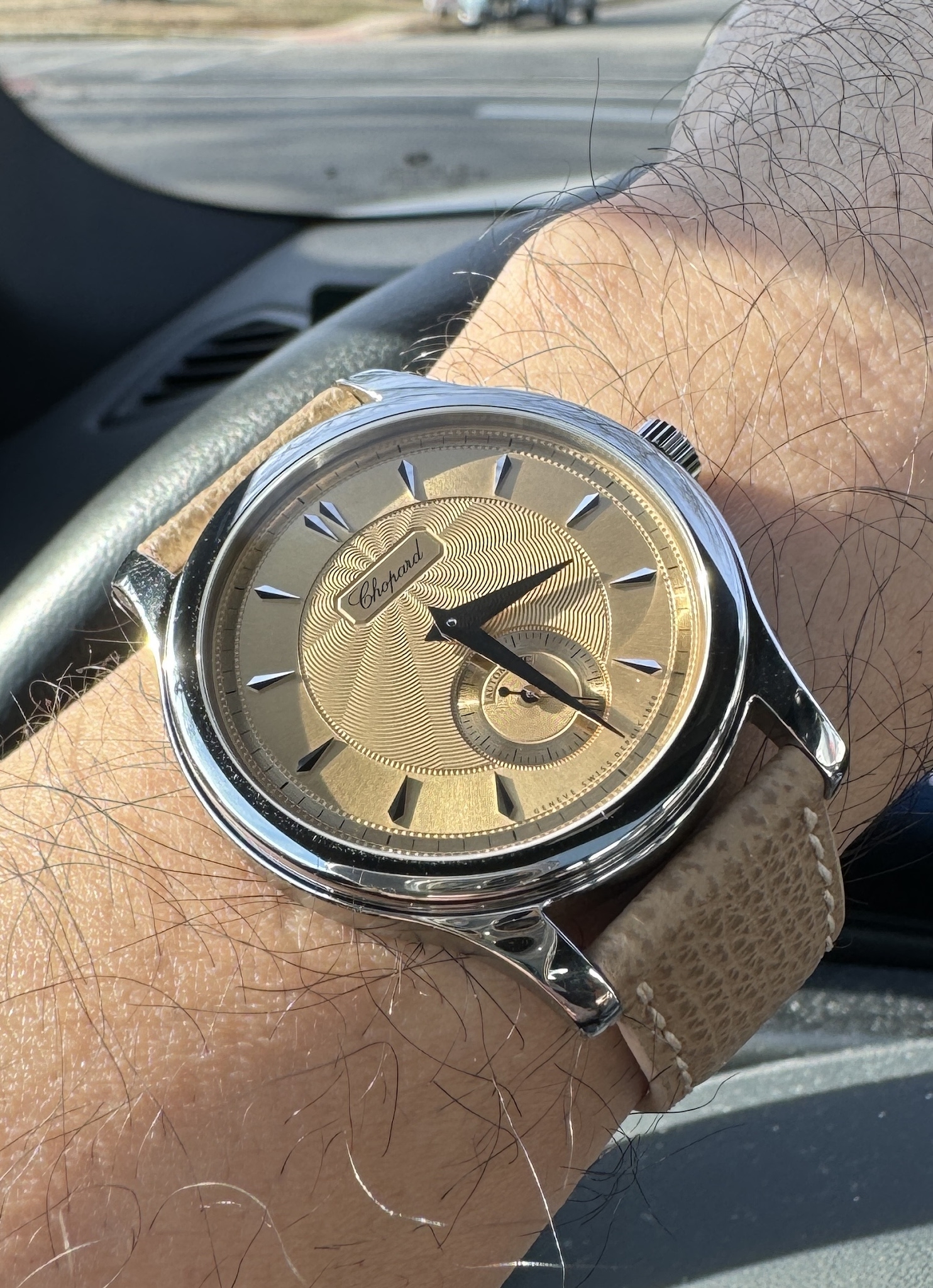 New 1860 watch from Chopard, perfect for small wrists with color