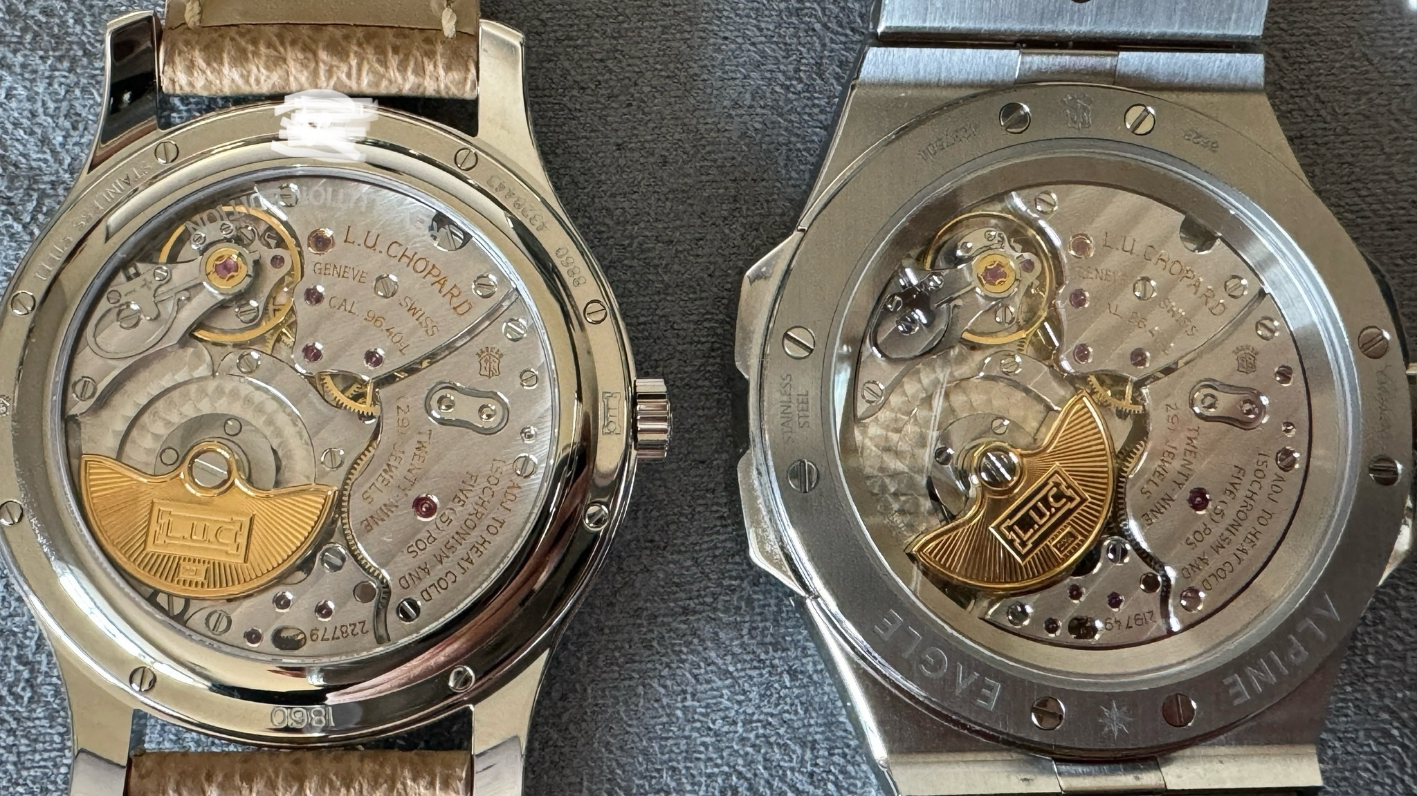 New 1860 watch from Chopard, perfect for small wrists with color