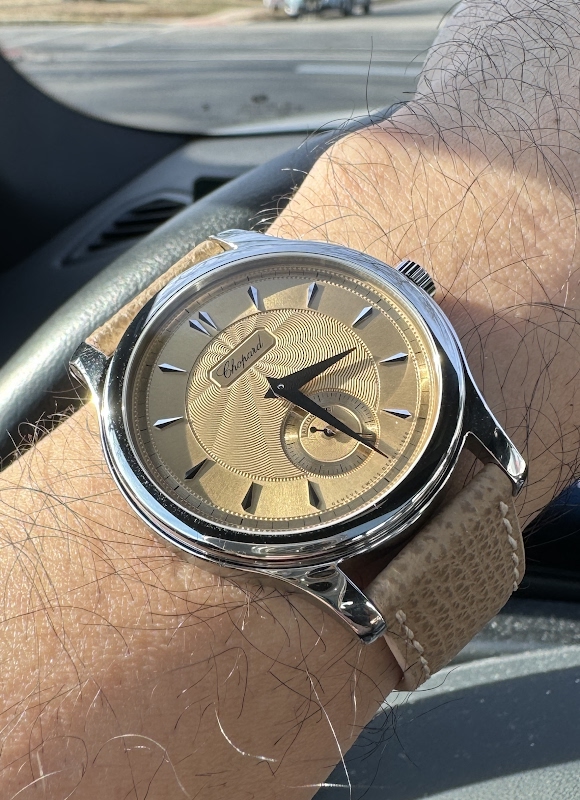 New 1860 watch from Chopard, perfect for small wrists with color