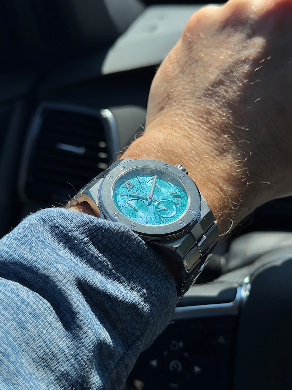 Chopard Alpine Eagle Ocean Blue Dial Wristshot
