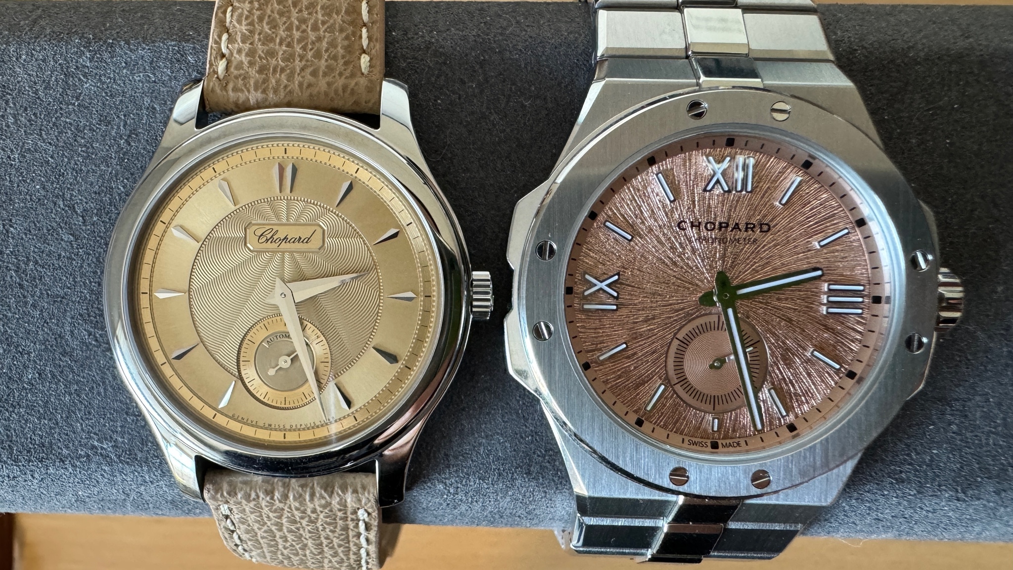 New 1860 watch from Chopard, perfect for small wrists with color