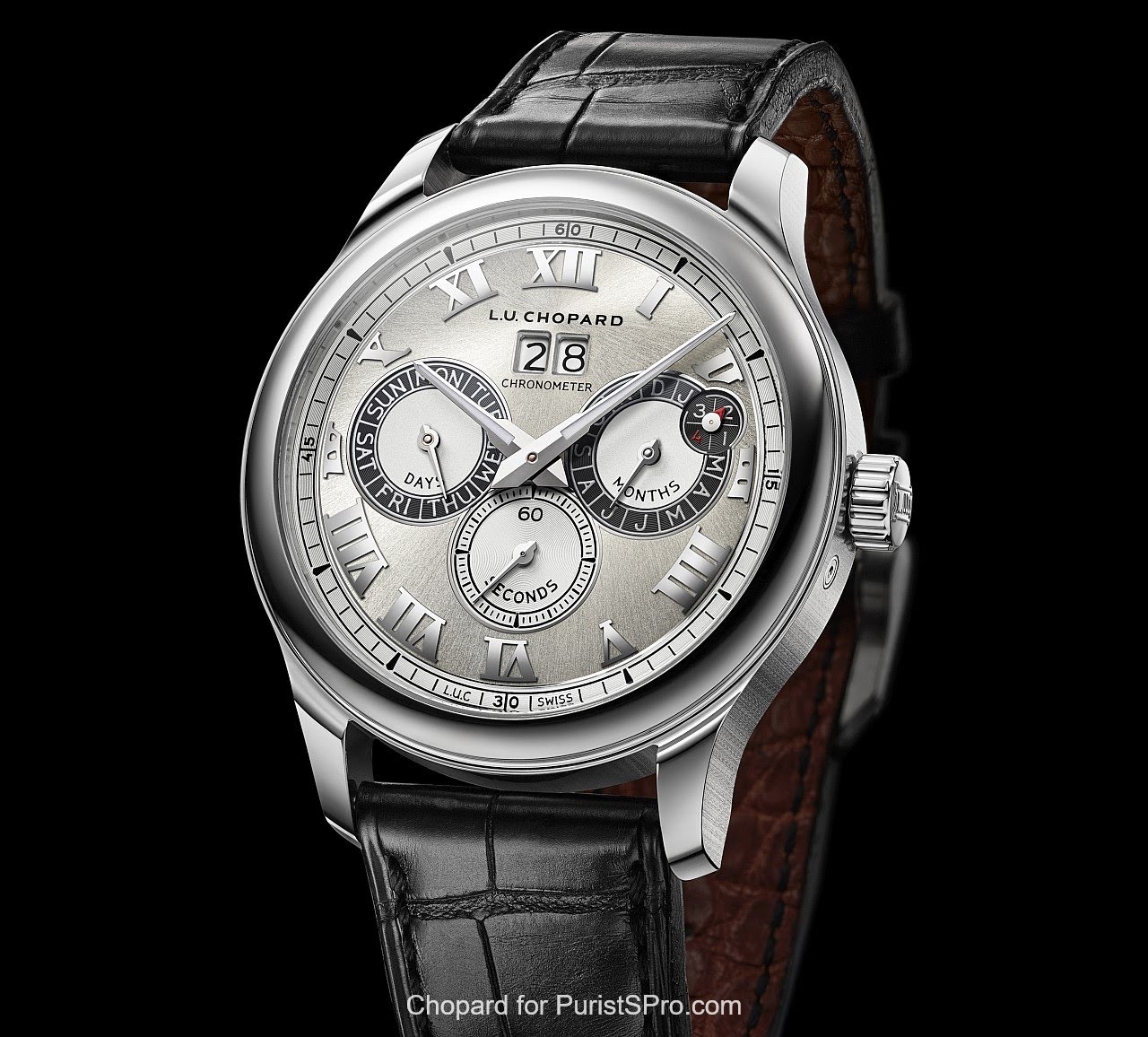 Chopard L.U.C Perpetual Chrono Limited Edition Grey Dial Leather