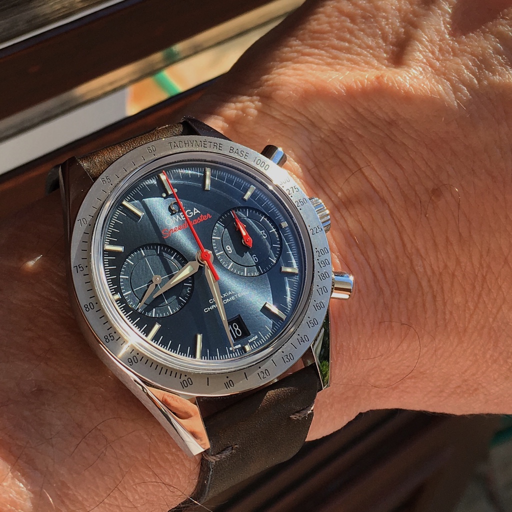 speedmaster 57 blue dial