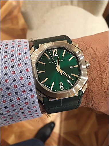 bvlgari watch green dial