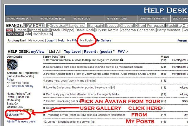 Help Desk - Here are directions to add an avatar to your userID