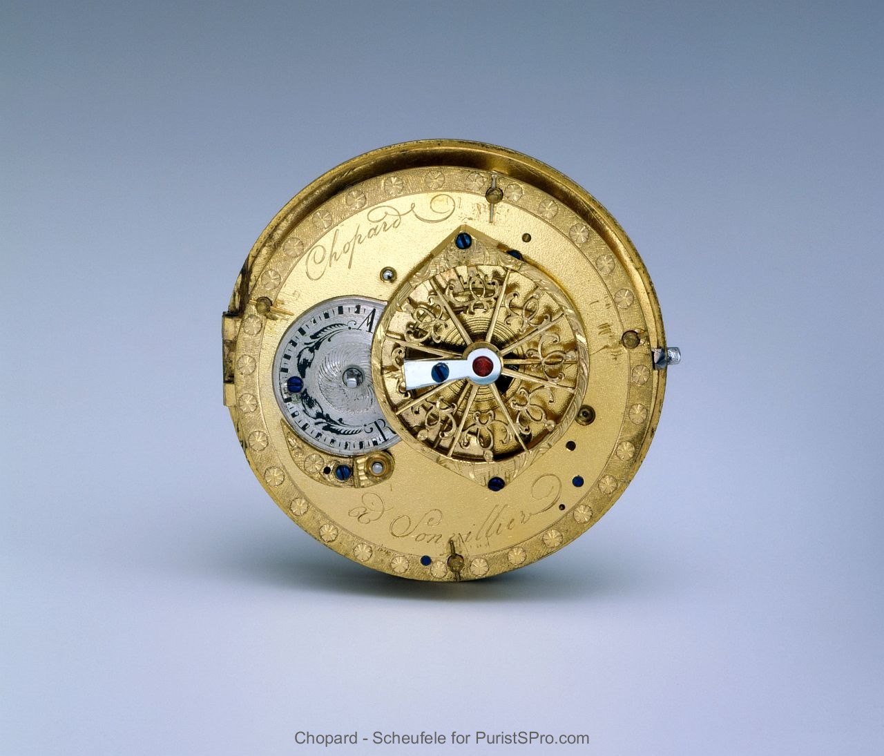 Movement of one of the first Chopard pocket watches