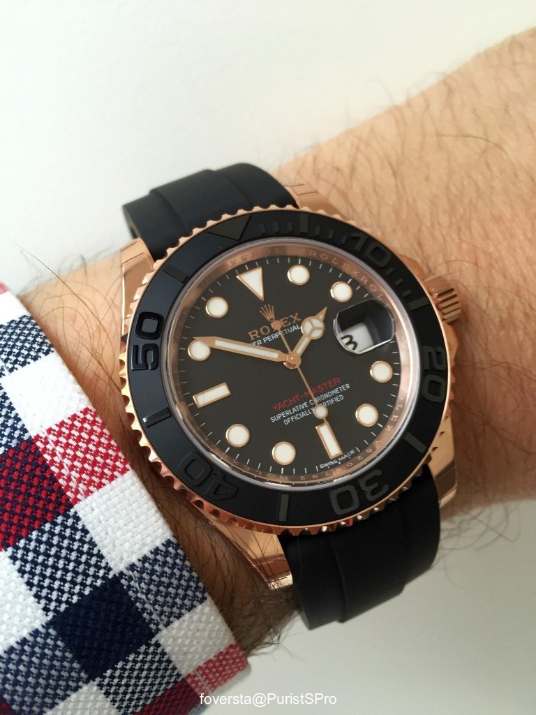 rolex yacht master 37 on wrist