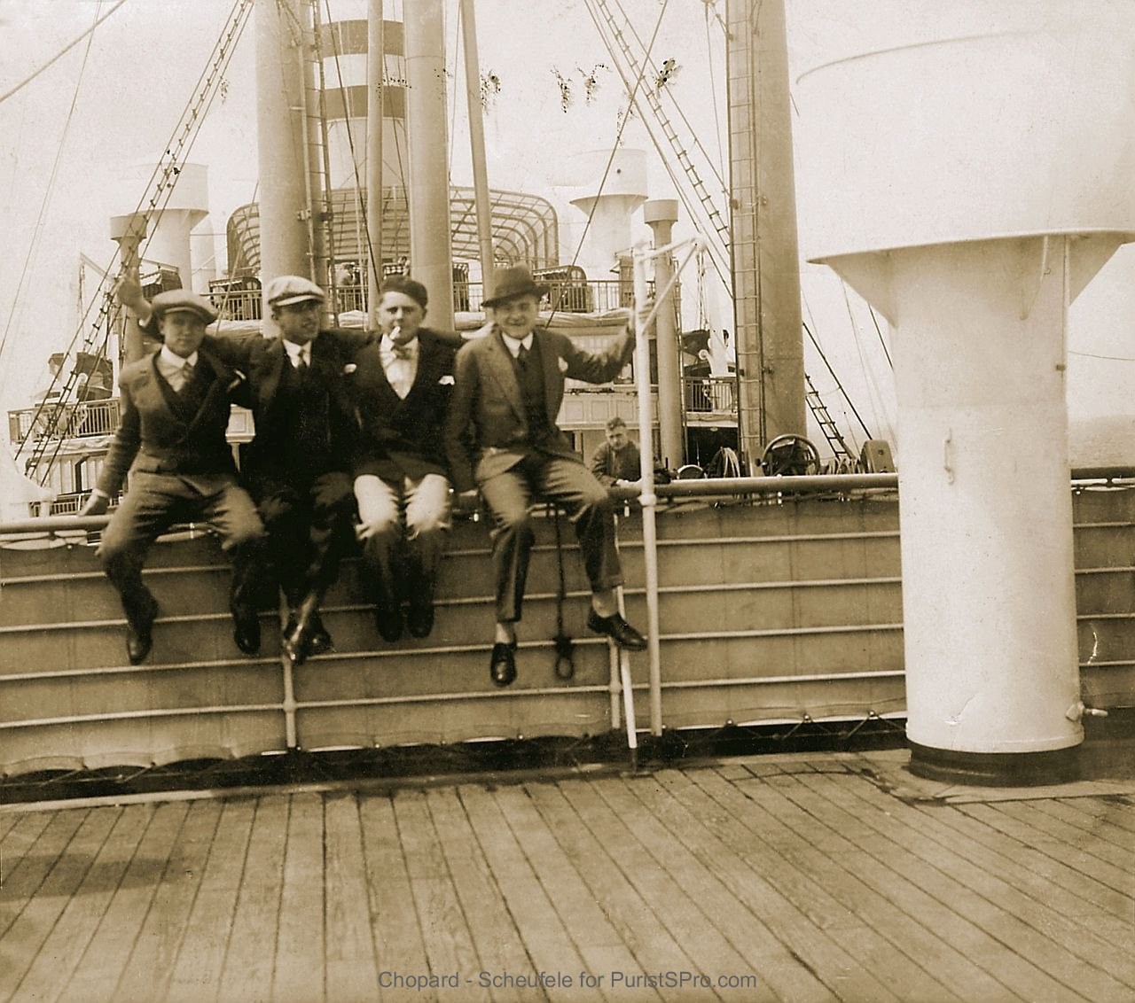 Karl-Scheufele II on the boat to New York in the 1925