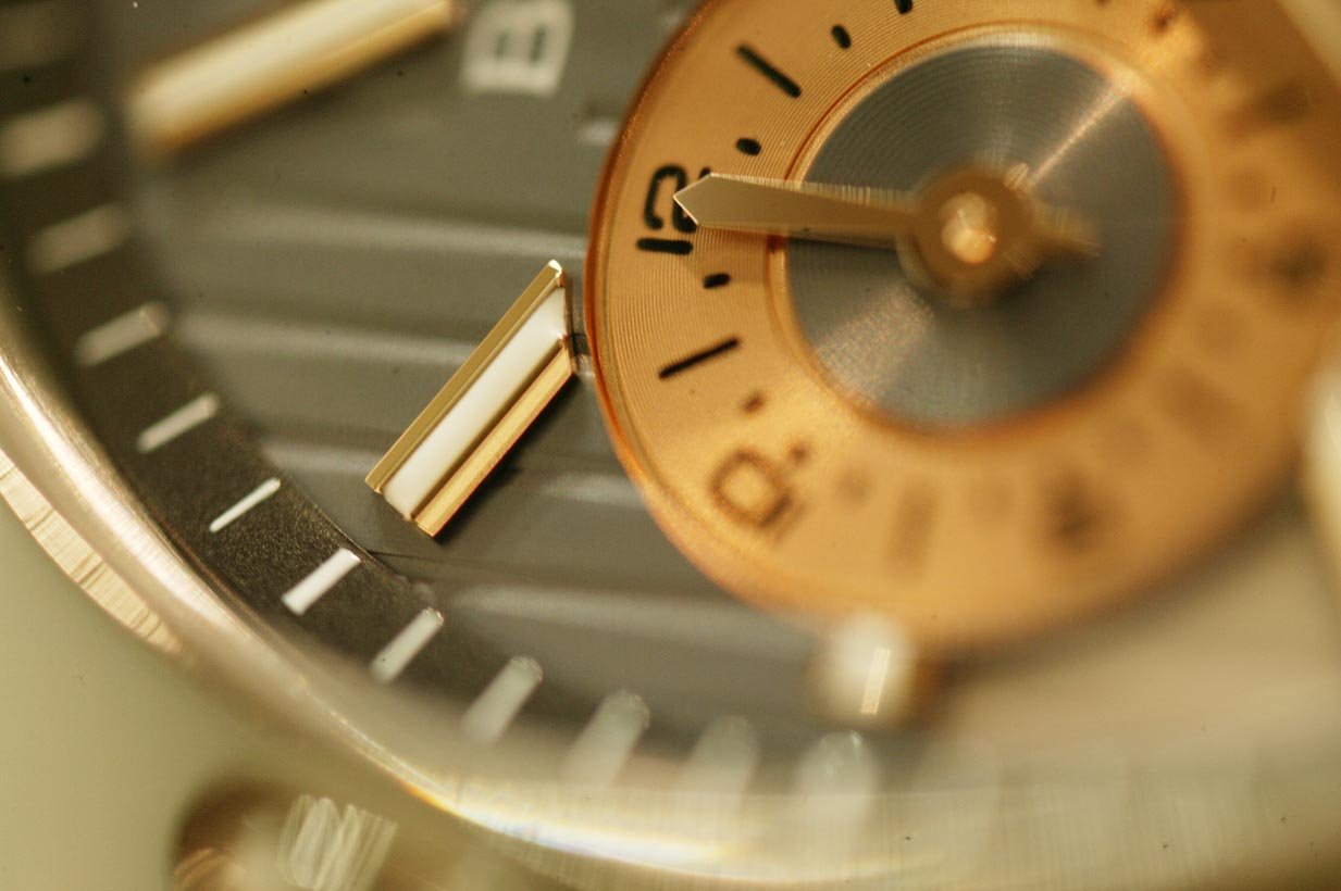 Note the finish of the grey top layer of the dial..Patek level cut and cleaner, no fibers or dust