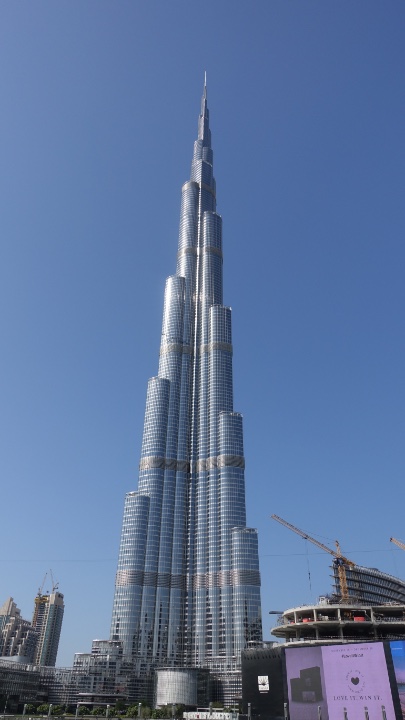 Construction everywhere, even beside the Burj Khalifa.