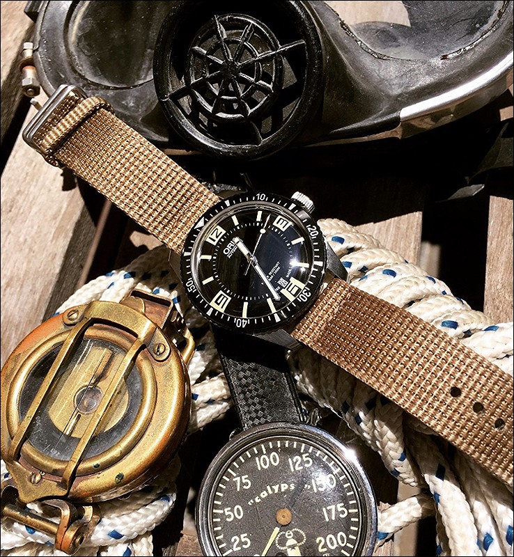 From Subexlorer: Oris vintage diver ready for some serious summer action. High quality shot!