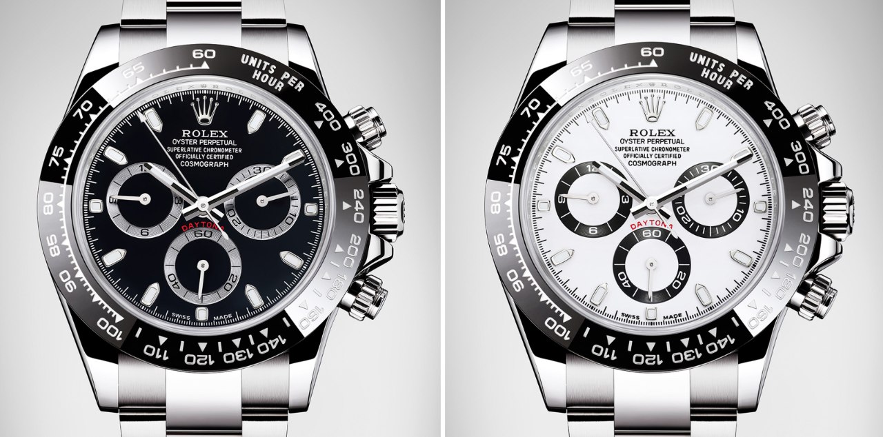 daytona white or black dial