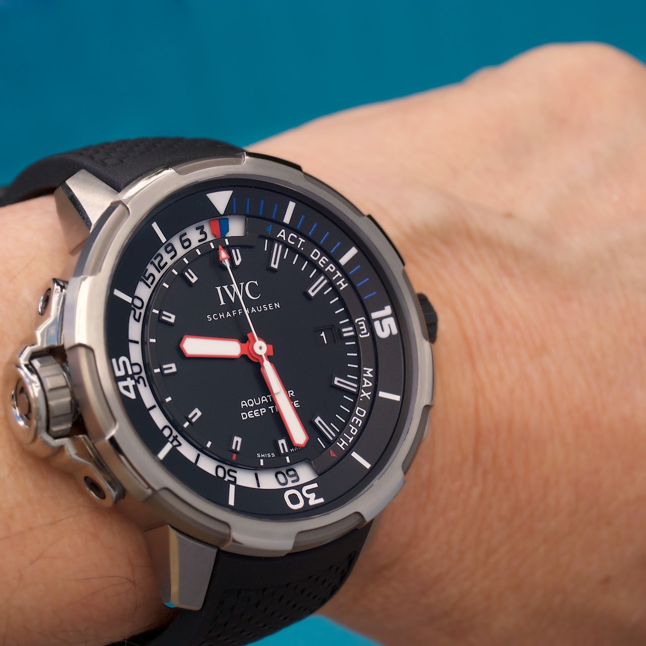 Open 2018 with the IWC Aquatimer Deep Three