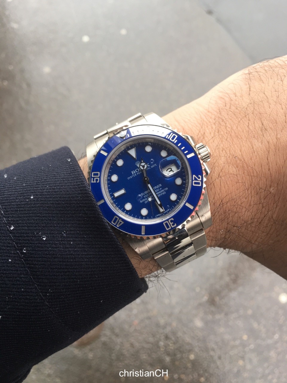 rolex smurf white gold