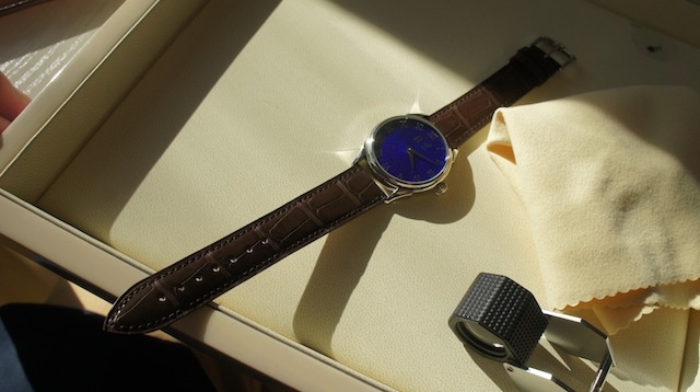 Came to collect this after two months of waiting - a guilloche enamel dial dress watch