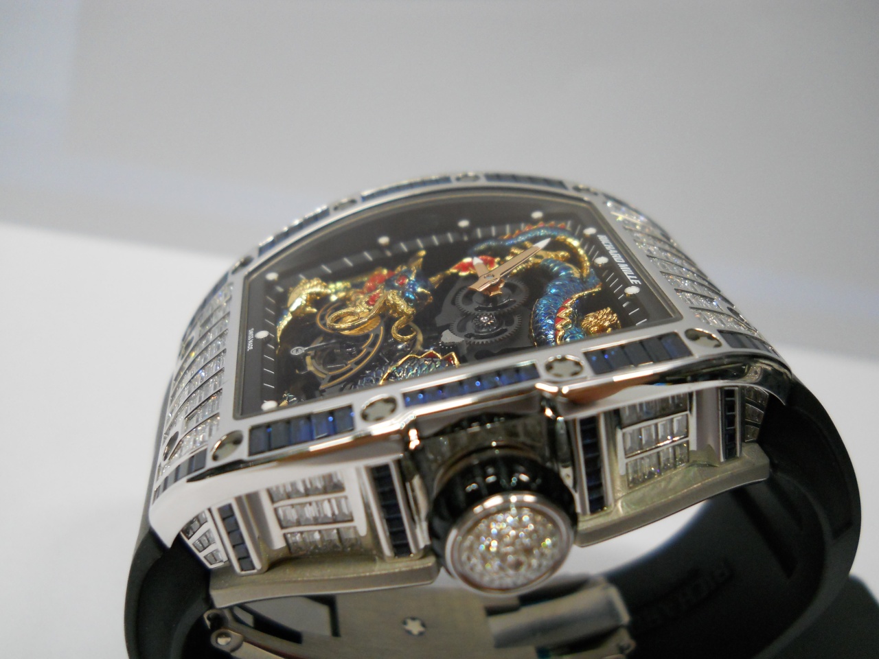 Richard Mille RM057 White Gold Blue Dragon with Baguette Diamond & Baguette Blue Sapphire 2