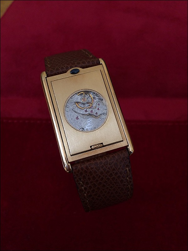 cartier tank basculante gold