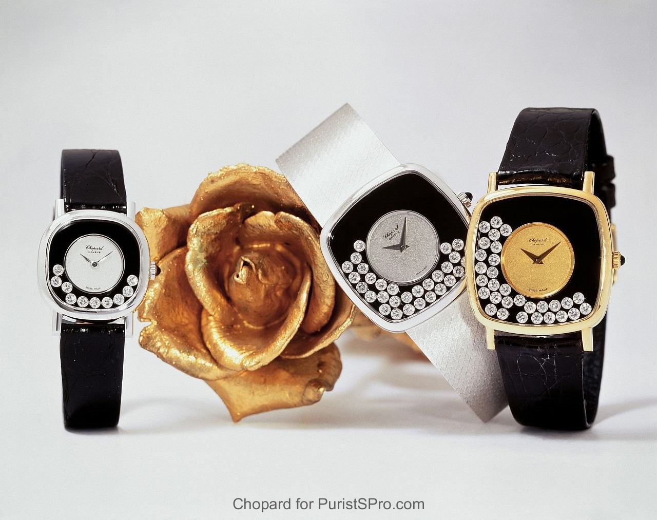 First Happy Diamonds watches with the Baden-Baden Golden Rose