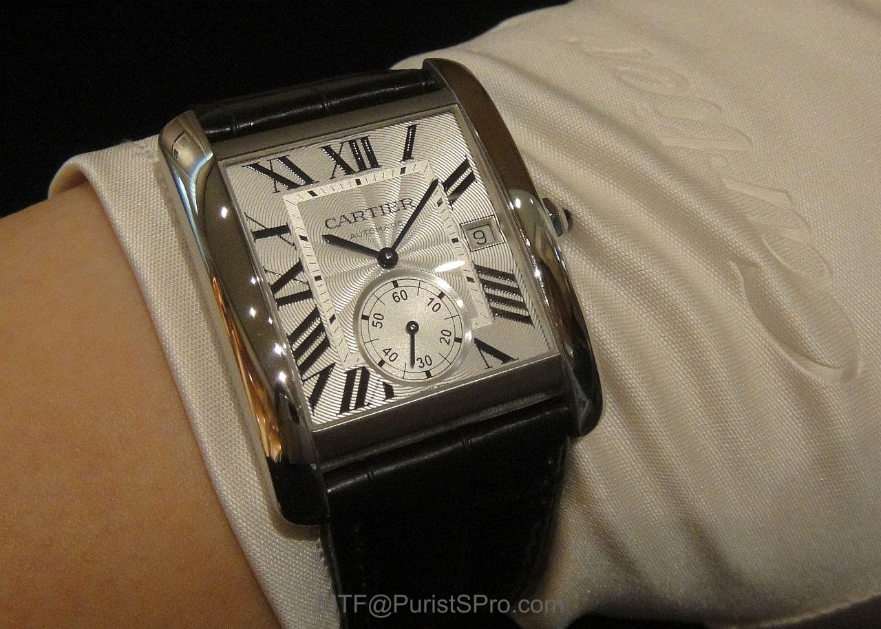 Cartier Tank MC steel case and white dial