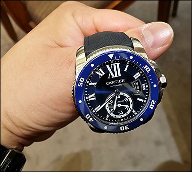 calibre de cartier diver blue