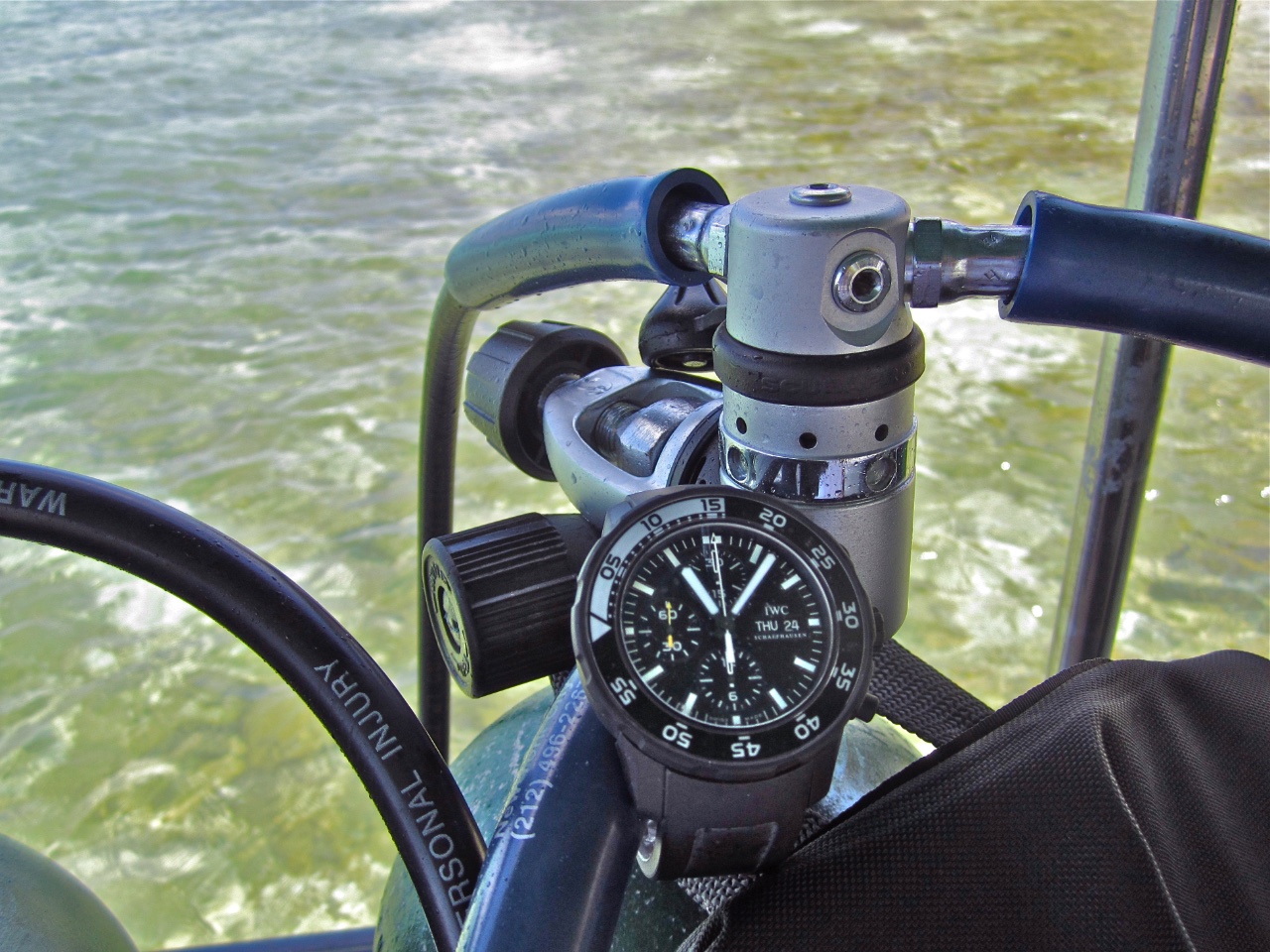 Away: taken between dives in Belize.