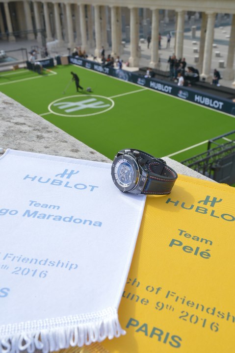 HUBLOT MATCH OF FRIENDSHIP WITH FOOTBALL LEGENDS PELE AND MARADONA 