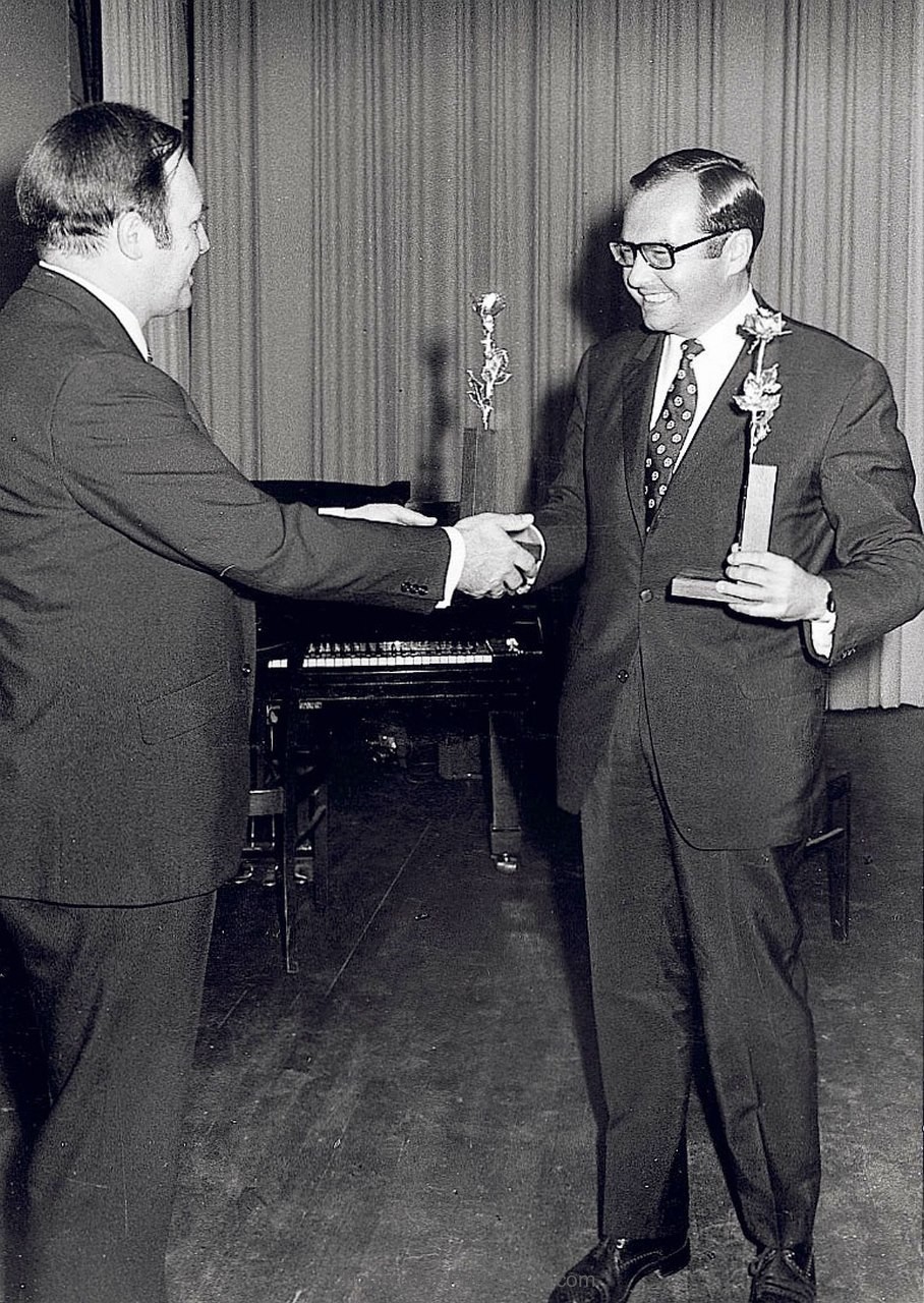 Karl Scheufele III receiving the Baden Baden Rose