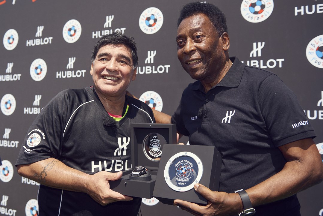 News Central - Hublot creates football history again - Pelé and Maradona  for once in a lifetime match