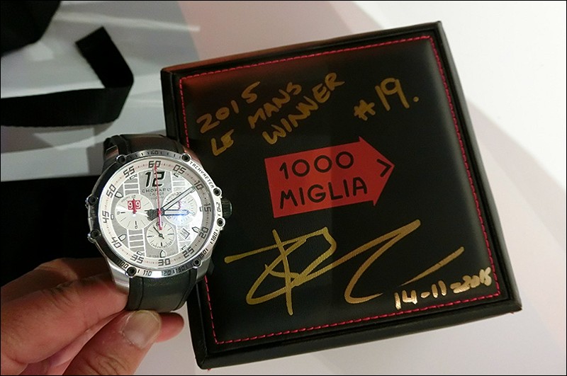 Signed by Mr. Earl Bamber, one of 3 drivers in #19, the Porsche 919 that won Le Mans 2015