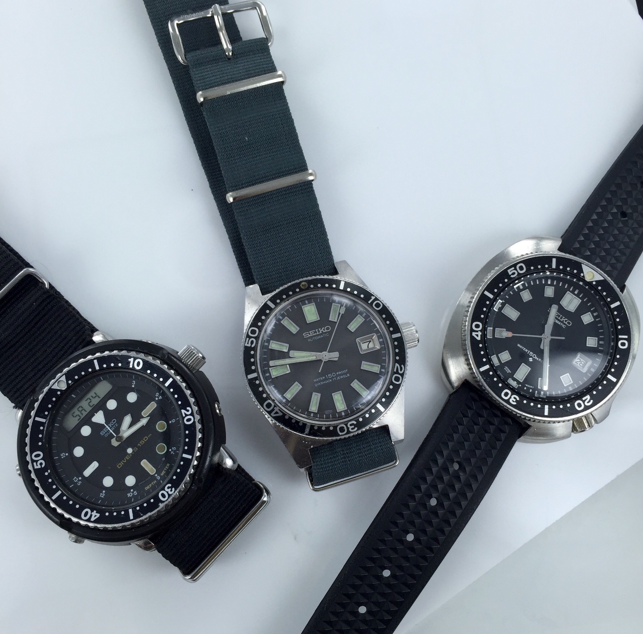 Seiko - Famous Actors and A sweet trio of Seiko 150m Divers from 1960's ...