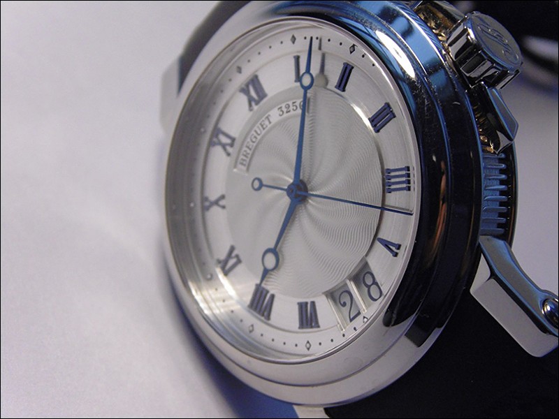 The depth of the engineered white gold dial is absolutely superb