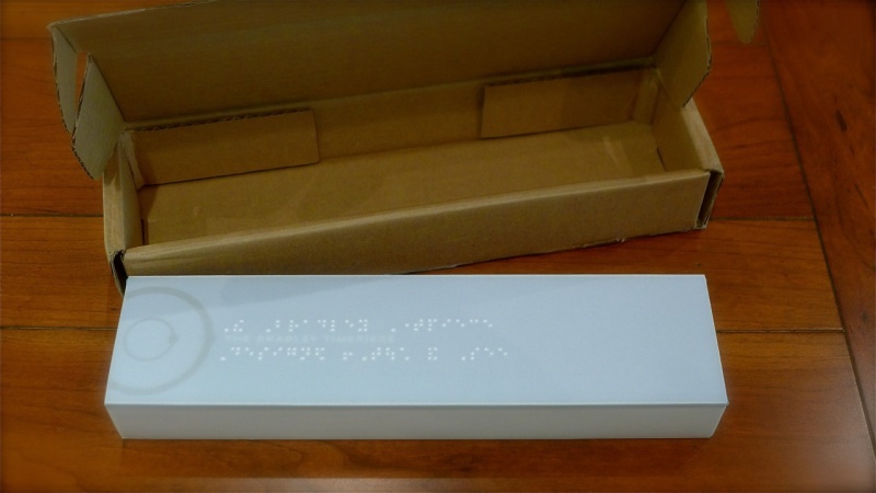 Nice packaging with braille inserts