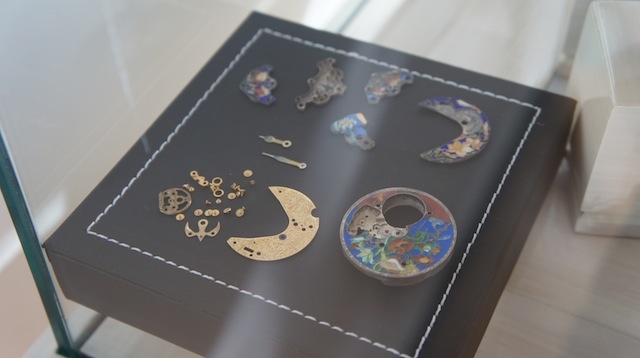 The prototype pieces of the enamel tourbillon carriage - this watch sold at auction for 1 million RMB