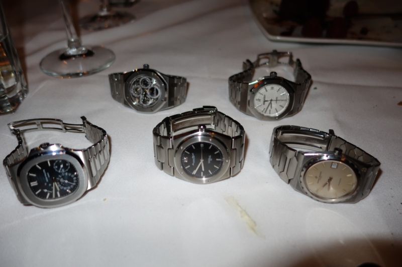 Another photo of five Genta watches all assembled... 