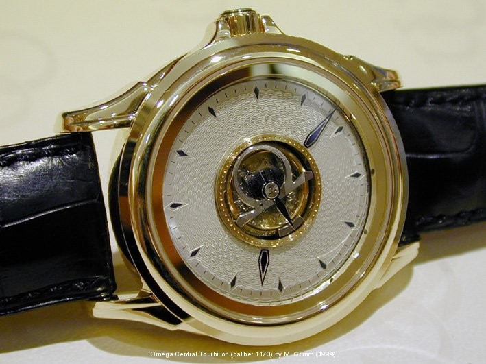 Omega Central Tourbillon (caliber 1170) by M. Grimm (1994)