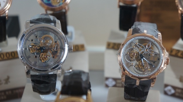 Sapphire crystal dial double tourbillon and skeleton double tourbillon