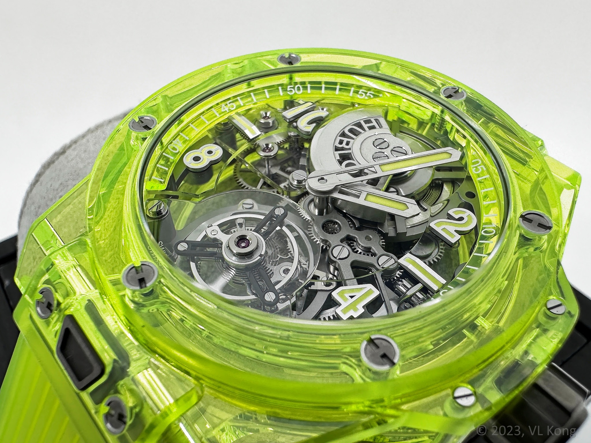 Hublot's Big Bang Tourbillon Automatic in Neon Yellow SAXEM