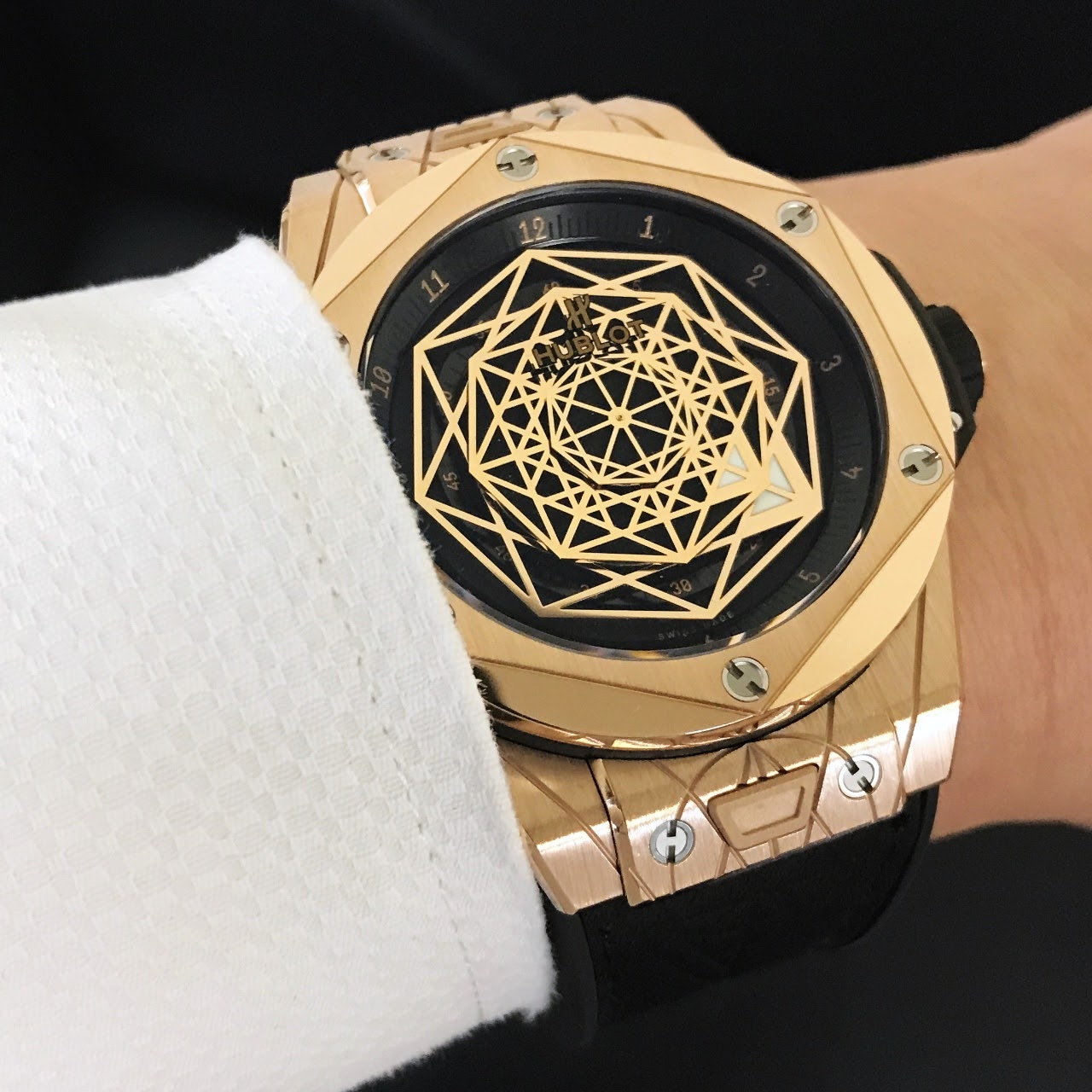 Hublot sang store bleu king gold