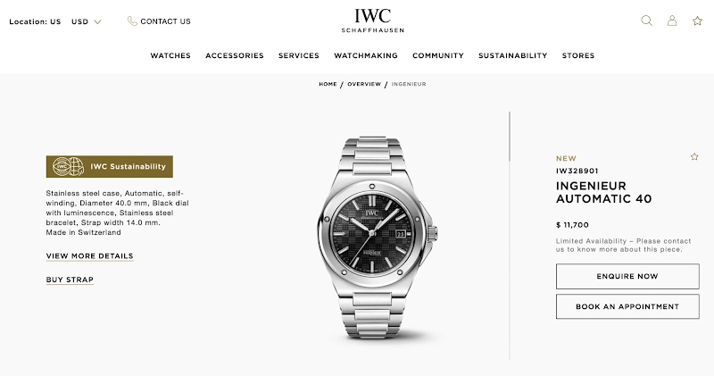 Iwc cost clearance