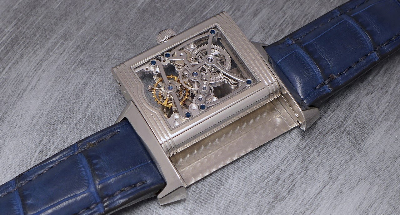 Jaeger Lecoultre Reverso Tourbillon Platinum Skeleton. Some fresh