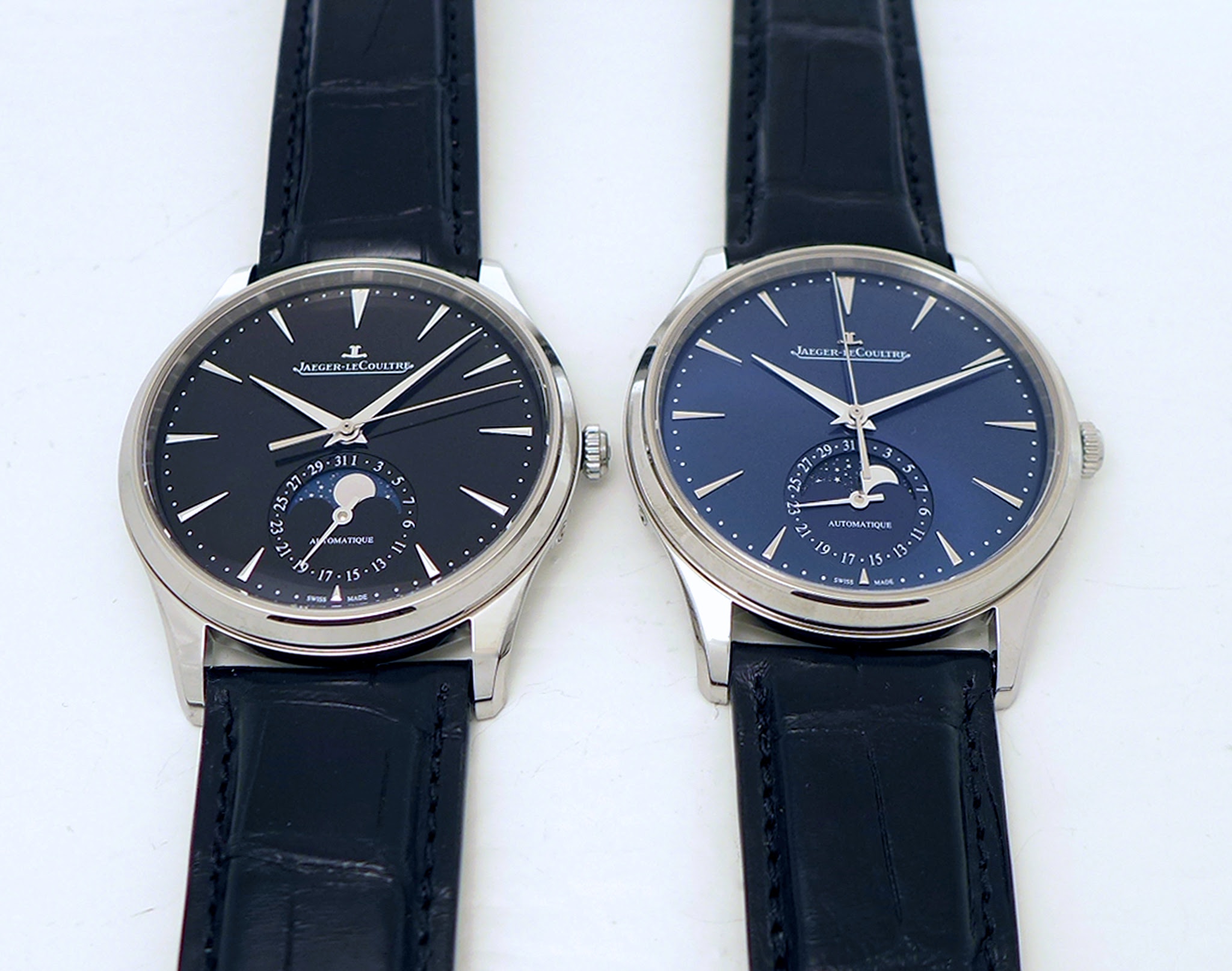 JLC - Jaeger Lecoultre Master Ultra Thin Moon 39 Blue Steel. Some real  pictures.