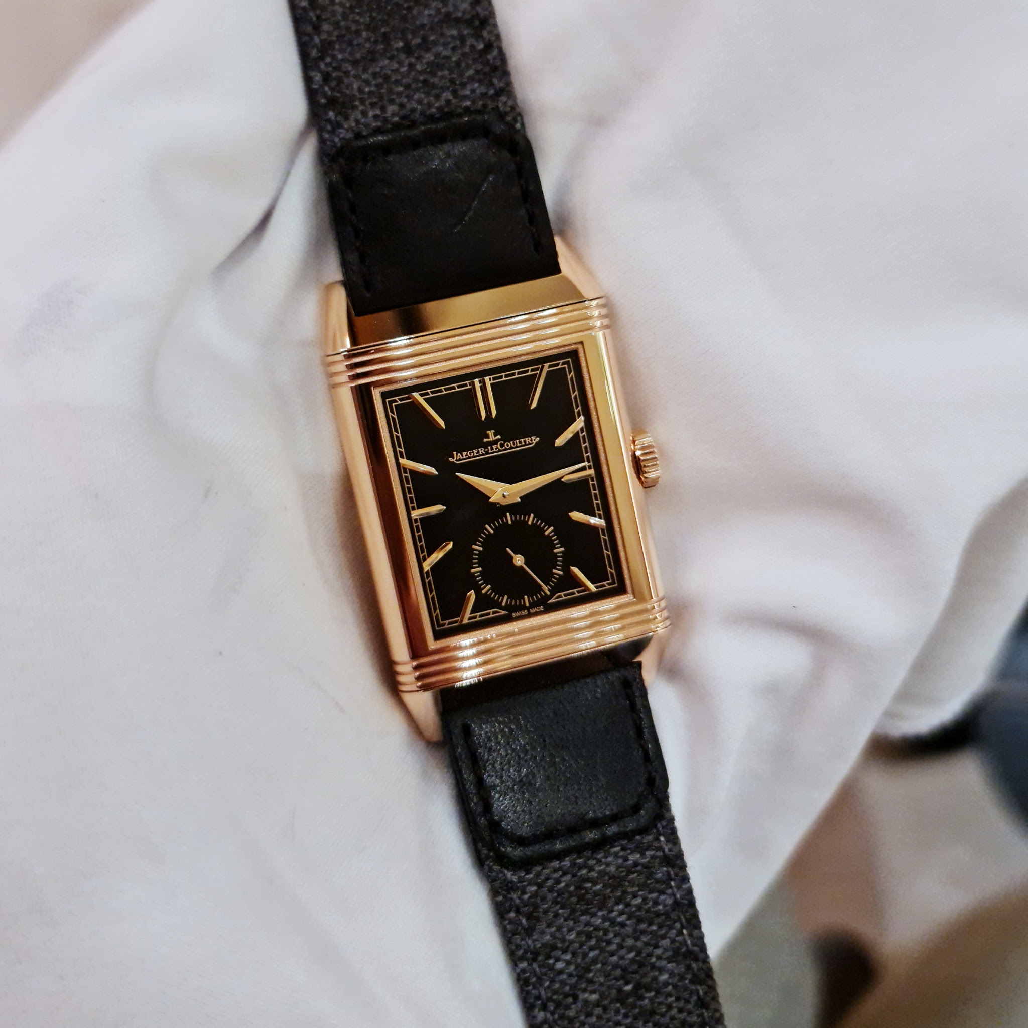 JLC - Newly released Reverso Tribute Small Seconds in pink gold