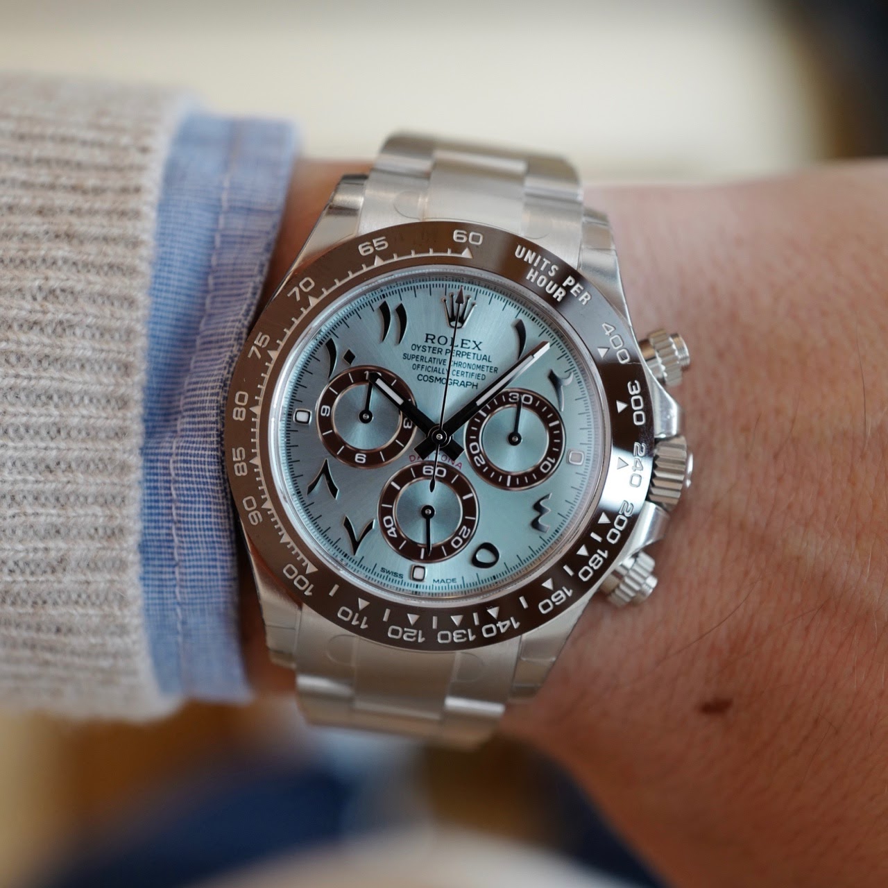 rolex daytona platinum arabic dial