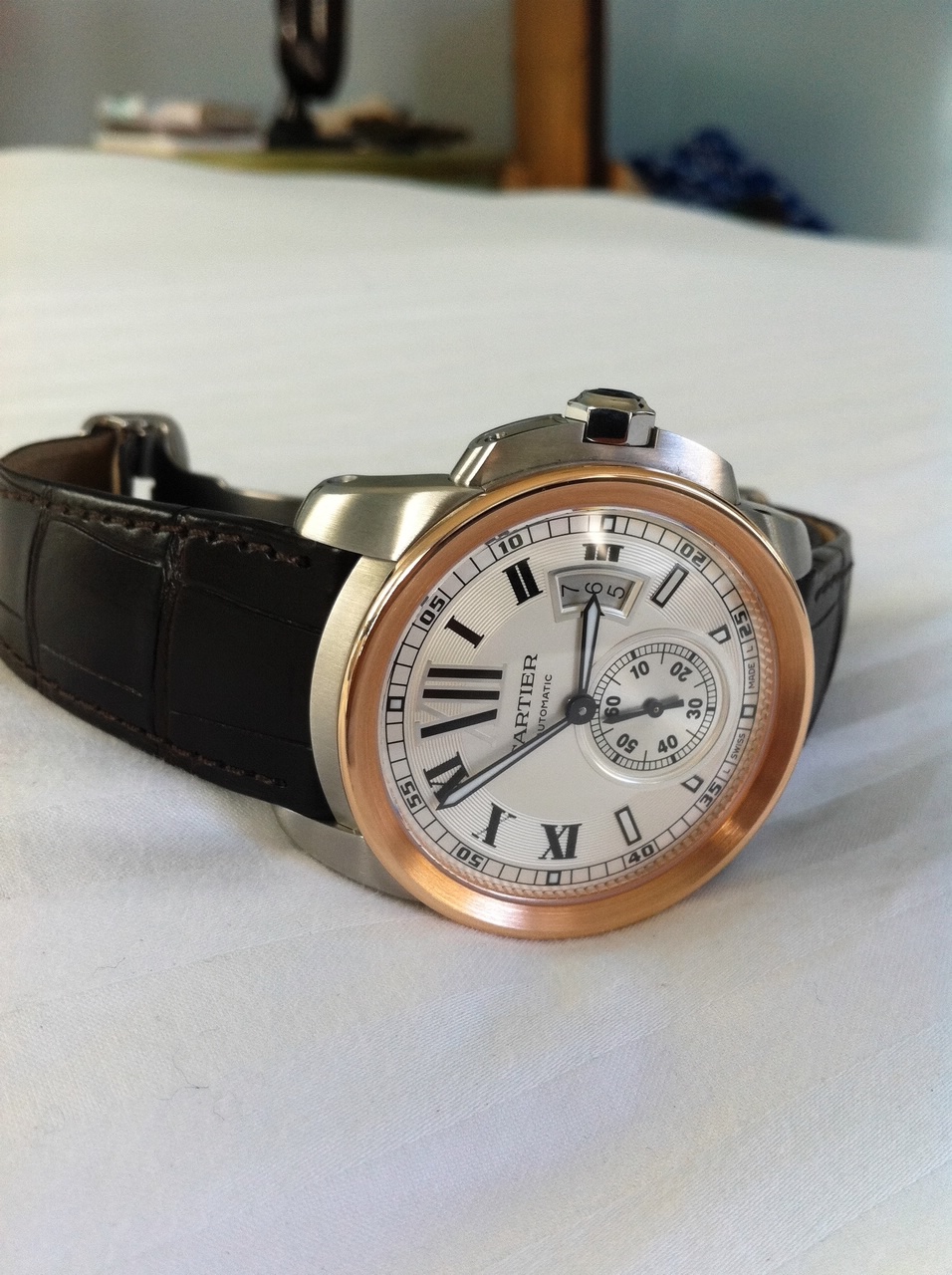 cartier calibre two tone